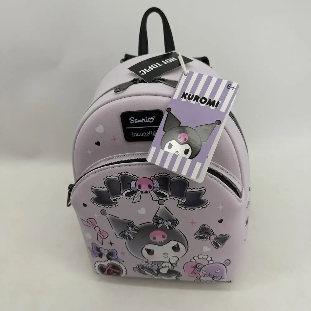 Loungefly Kuromi Baku Sass Pose Mini Backpack Hello Kitty Gothic Lolita Kawaii